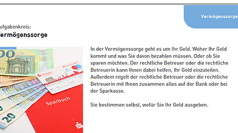 Bild und Text "Vermögenssorge"